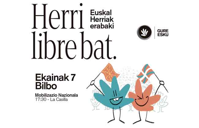 ELAk, LABek, Steilasek, EHNEk, Hiruk eta Etxaldek bat egin dute Gure Esku-ren ekainaren 7ko mobilizazioarekin