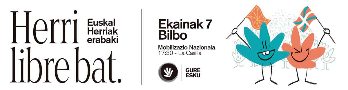 ELAk, LABek, Steilasek, EHNEk, Hiruk eta Etxaldek bat egin dute Gure Esku-ren ekainaren 7ko mobilizazioarekin
